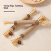 A bundle of hemp rope teething sticks made from natural raw materials.