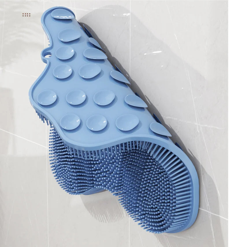 Cepillo para aseo de gato de TPE azul claro natural con múltiples almohadillas y cerdas