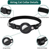 Details of an AirTag Cat Collar showing the pattern button, well-stitched nylon, and reflective design.