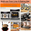 A collection of multi-use oven liners and baking mats including built-in gas ovens, electric ovens, and dough mats.