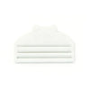 White reusable cat food pouch scraper with a cat face design