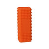 Orange pet hair removal brush with silicone hollow rubber bristles