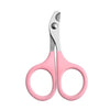A pair of pink professional pet nail clippers and trimmers.