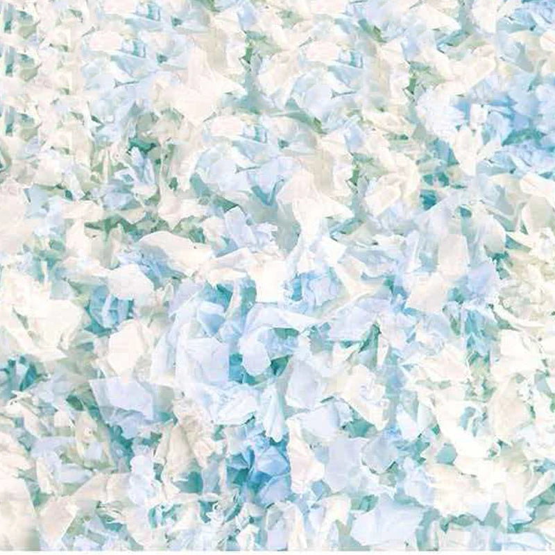 Gemütige Papierbettwäsche für syrische Hamster mit blau-weißer Blumenmuster.