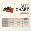 Size chart for heavy-duty waterproof dog leash showing rope lengths and widths for sizes S, M, L, and XL
