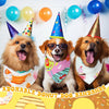 A collection of adorable donut print dog bandanas for holidays and parties