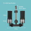YU-228A Bio Sponge Filter with surface skimmer showing dimensions and design.