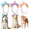 A set of 30 handmade dog hair bow accessories in various colors and textures for dogs