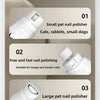 Three levels of power adjustment for quick and easy nail polishing with a set of pet nail polishers