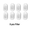 Huit cartouches filtrantes claires pour une fontaine à eau automatique pour animaux