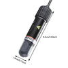 A black USB mini aquarium heater with an IPX8 rating and a 1.8cm length is shown.