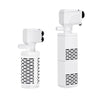 A white submersible aquarium filter pump with an air pump and wave maker.