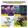 Gilet anti-anxiété apaisant pour chiens utilisé dans diverses situations comme feux d'artifice, tonnerre et extérieur.