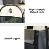 Close-up view of a pet playpen made with high-strength Oxford cloth and a smooth zipper.