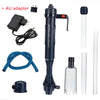 Un kit de pompe de changement d'eau et de nettoyage de gravier pour aquarium, incluant un adaptateur AU, du tuyau et le corps