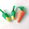 Handwoven natural vine bird and pet swing toy in green and orange colors