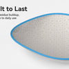 A light gray anti-stick globe mat for a cat litter box.