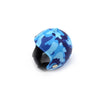 Blau-schwarze Tarnhelm für Haustiere, Outdoor-Einsatz.