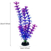Plantes décoratives aquatiques artificielles avec des branches fleuries violettes et bleues vibrantes