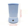 A light blue automatic pet paw cleaner cup with a silver charging port visible on the base.