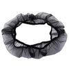 Black nylon mesh debris guard skirt for bird cage seed catcher