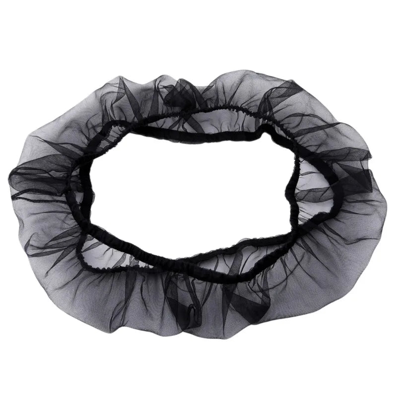 Black nylon mesh debris guard skirt for bird cage seed catcher
