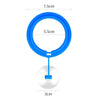 حلقة تغذية زرقاء مع أكواب شفط وكرة بيضاء لتغذية الأحواض المائية