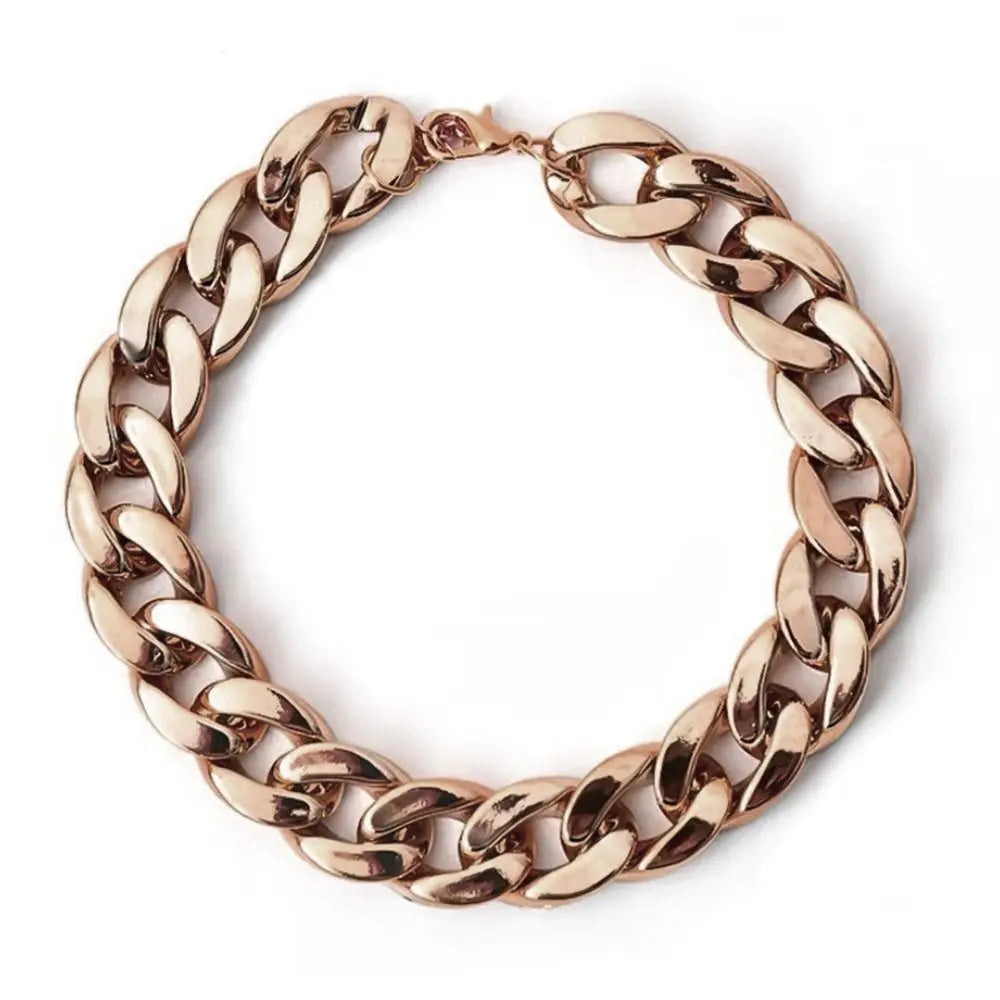 Nahaufnahme einer goldfarbenen, verstellbaren Kettennhalskette als Tierhalter für Hunde und Katzen.