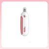 A white professional pet nail clipper trimmer with a pink body and silver top.