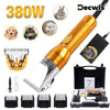 A professional 380W grooming clipper with various attachments for dogs, cats, and small animals.