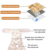 A diagram showing the three layers of a reusable washable dog diaper: knitted mesh fabric, TPU waterproof layer, and super ab