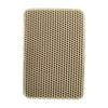 Quadratiges, beige, strapazierfähiges wasserdichtes Katzenstreumatte mit strukturierter, poröser Oberfläche.