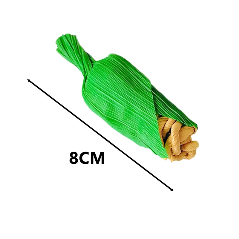 Handwoven natural vine bird and pet swing toy in bright green