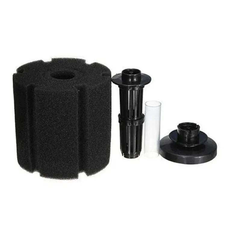 Black biochemical sponge filter designed for aquarium air pumps.