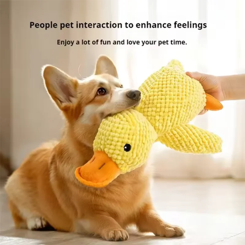 Plush Duck Dog Chew Toy for Small to Large Dogs