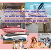 Silicone double-sided pet hair and lint remover used for cleaning clothes, pets, and household items.