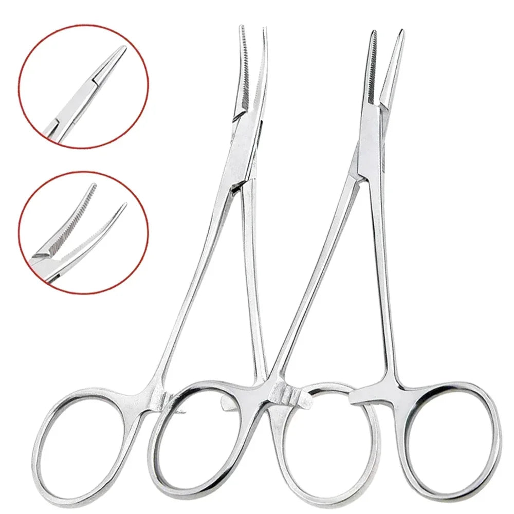 Stainless steel surgical forceps and scissors for medical procedures