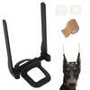 Outil lisseur noir pour corriger les oreilles d'un chien.