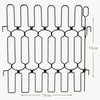 Adjustable metal pet safety gate with vertical bars for indoor and outdoor use
