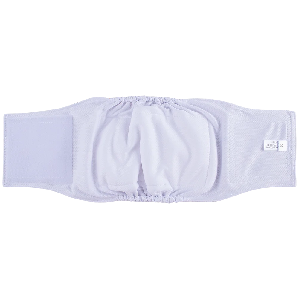 White washable dog sanitary wraps designed for male dogs