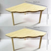A natural wood hamster play platform with a two-level design shown from the side.