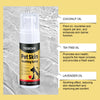 Flakon von Yegbong Pet Skin Soothing Spray mit Etiketten für Kokosöl, Teebaumöl und Lavendelöl