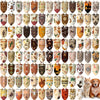 A collection of 100 dog bandanas featuring various donut print designs for holidays and parties