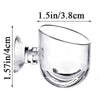 Clear acrylic aquatic plant pot with a small glass attachment for aquarium decoration