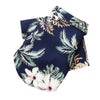 Navy and green tropical print Hawaiian style pet dog summer beach shirt