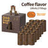A box of 18 rolls and 270 bags of coffee flavored biodegradable dog poop bags with a cat figurine.
