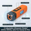 Orange portable ultrasonic device with three modes buttons and a Type-C charging port