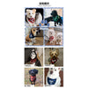 Collage de varios perros usando bandanas y accesorios bordados con nombres personalizados.